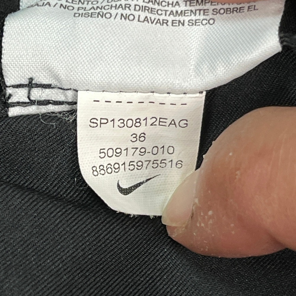Nike Golf Shorts Men 36 Black Flat Front Stretch Tour Performance Dri-FIT Swoosh - Picture 7 of 11